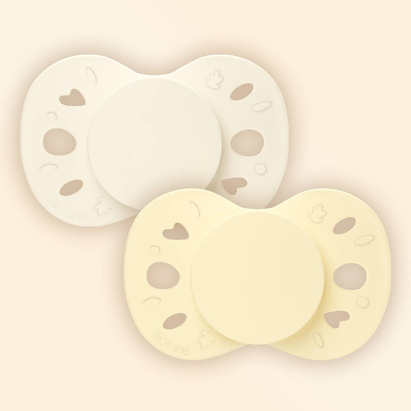 Sucette Anatomique Essentielle - 0-6 Mois - Lot De 2 Jaune + Beige
