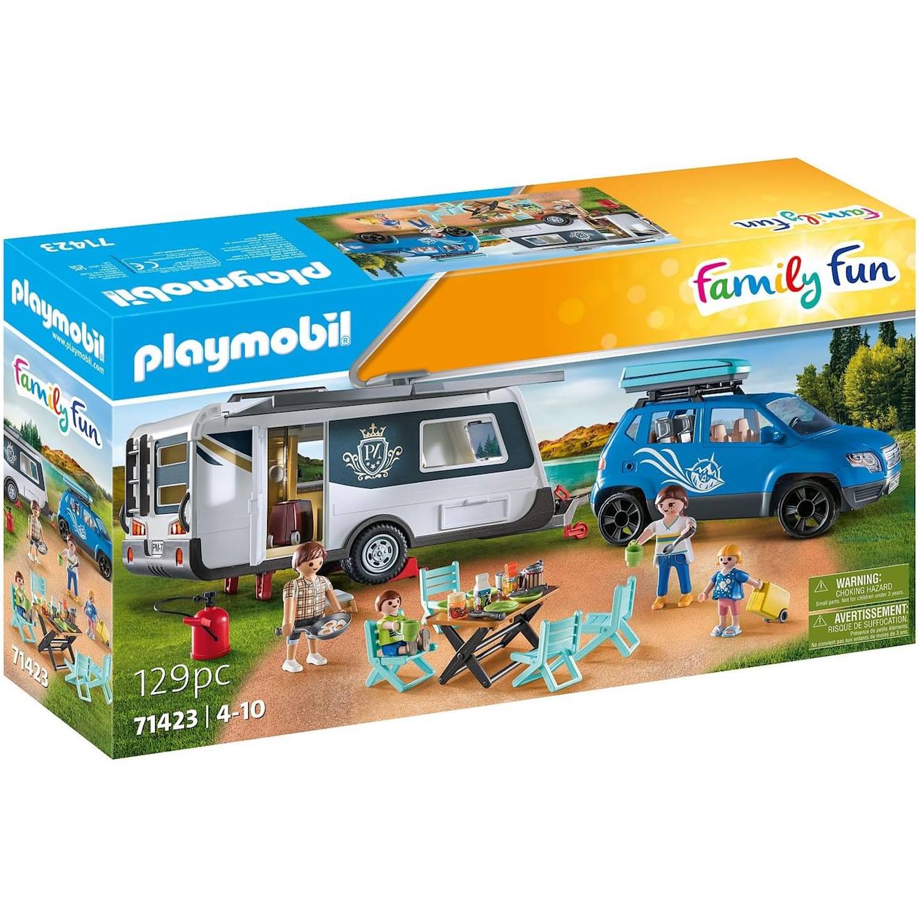 Famille Avec Voiture Et Caravane 71423 Multicolore