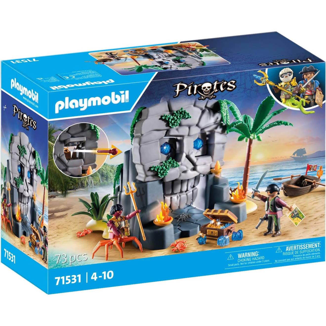 Pirates Ile Au Trésor Avec Pirate Et Monstre Marin 71531 Multicolore