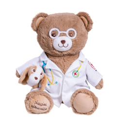 Jouet-Peluche ours vétérinaire - docteur gaston - 40 cm