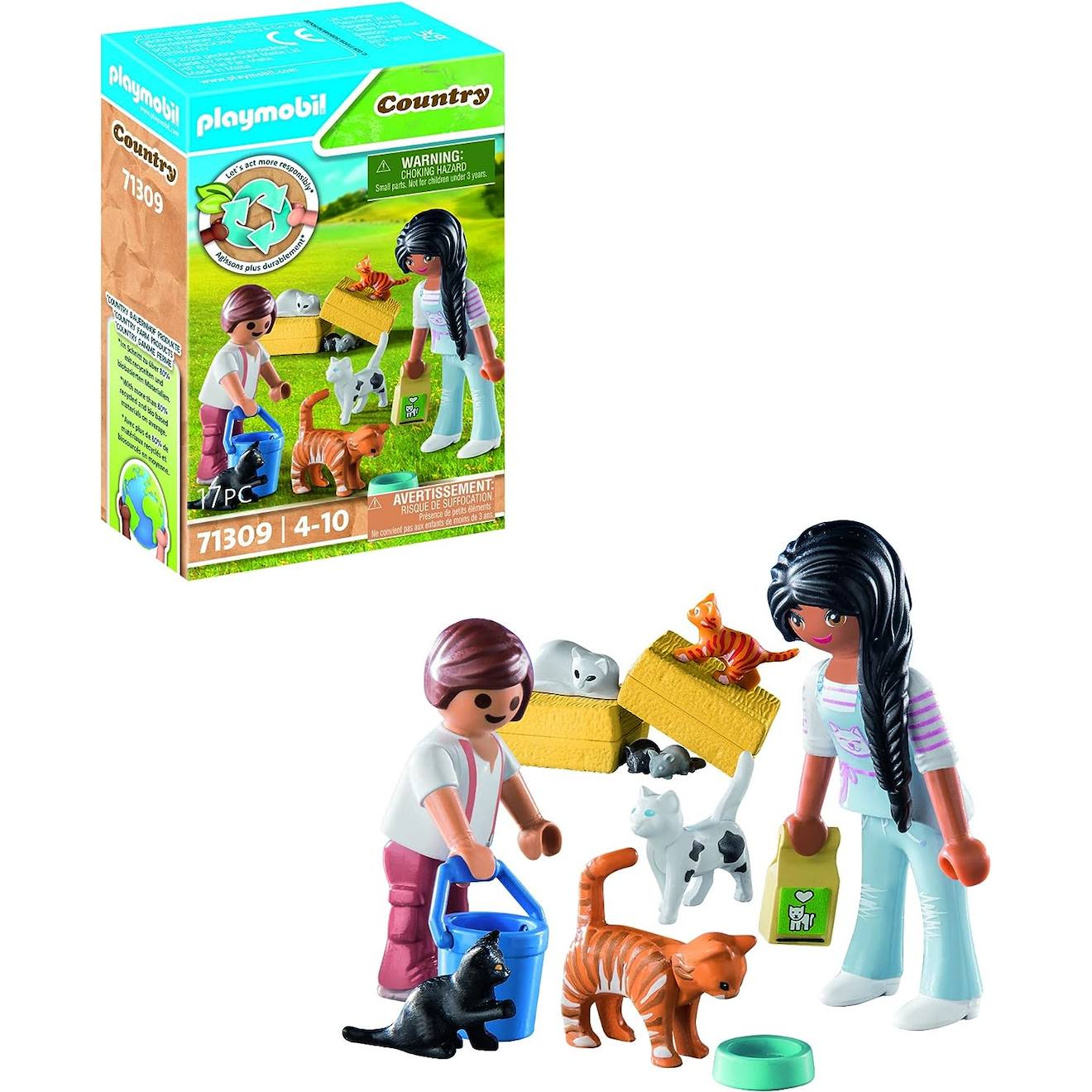 Country - Famille De Chats Avec Femme Et Enfant 71309 Multicolore