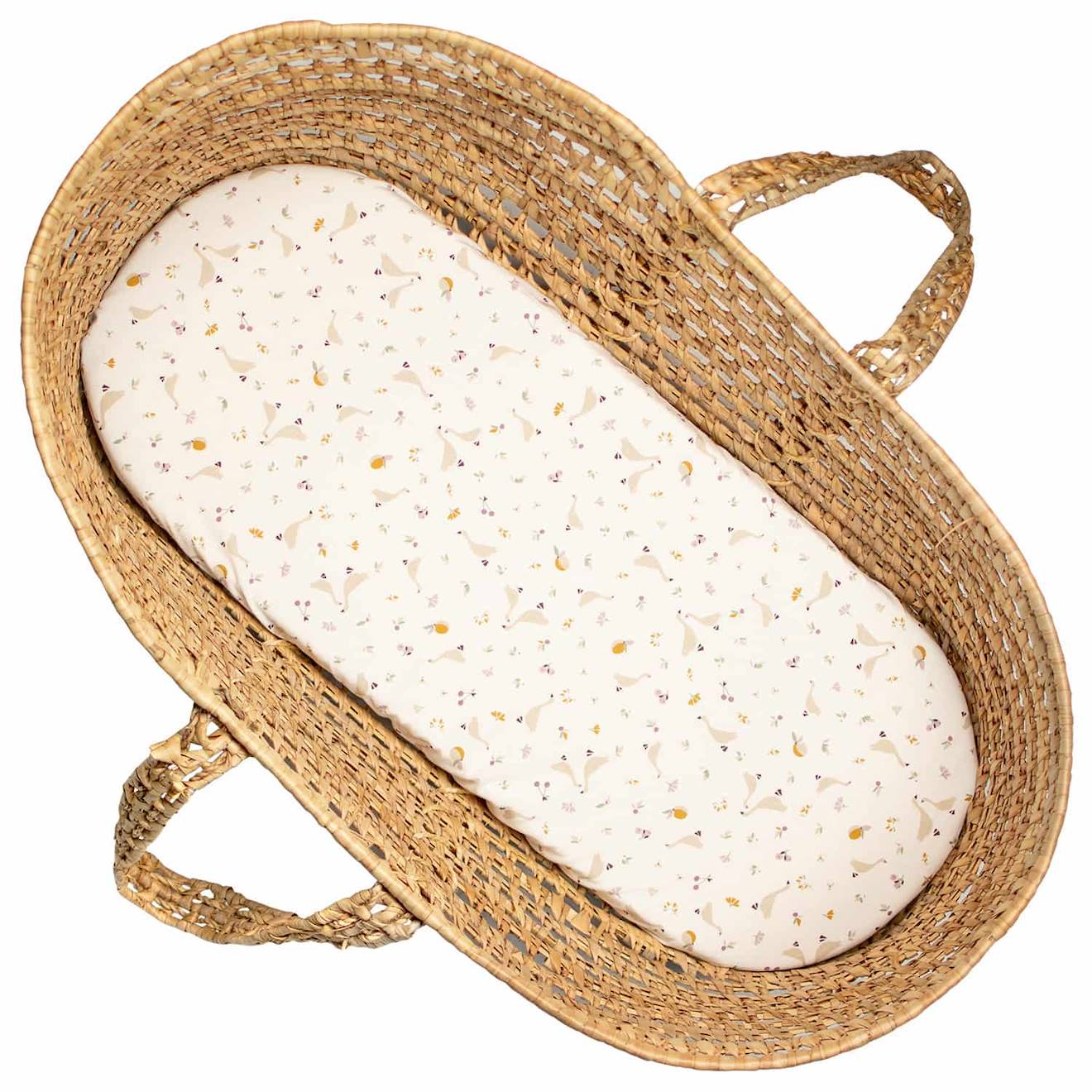 Drap Housse Couffin En Coton Sidonia Sidonia, Beige, Écru, Blanc