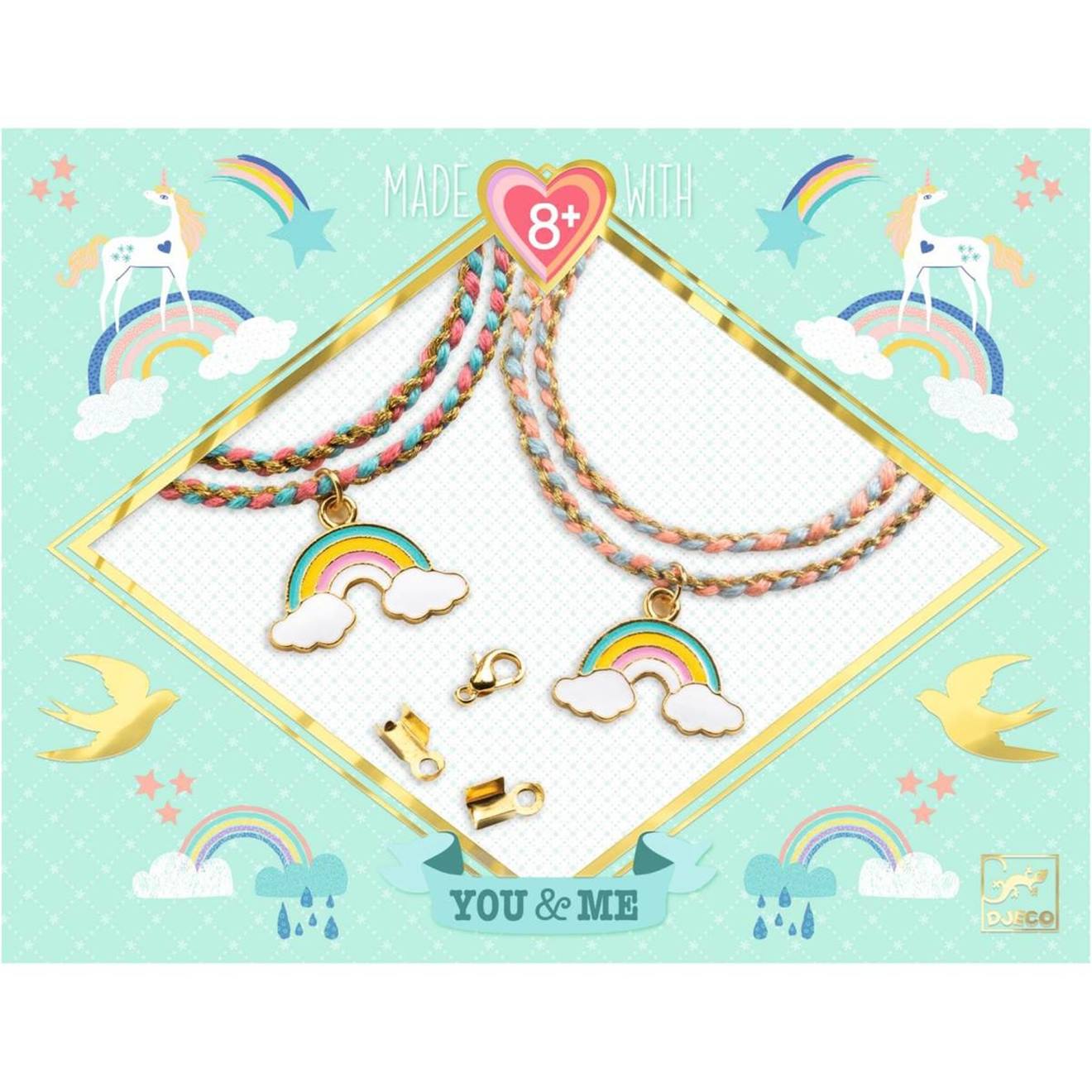 Bijoux Duo Bracelets Kumihimo Arc-en-ciel You & Me Multicolore