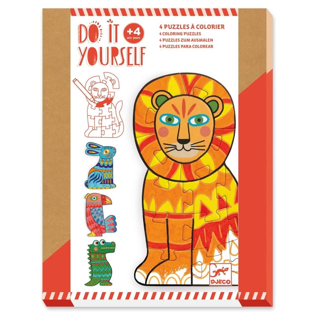 Do It Yourself 4 Puzzle A Colorier - Animacolor Multicolore