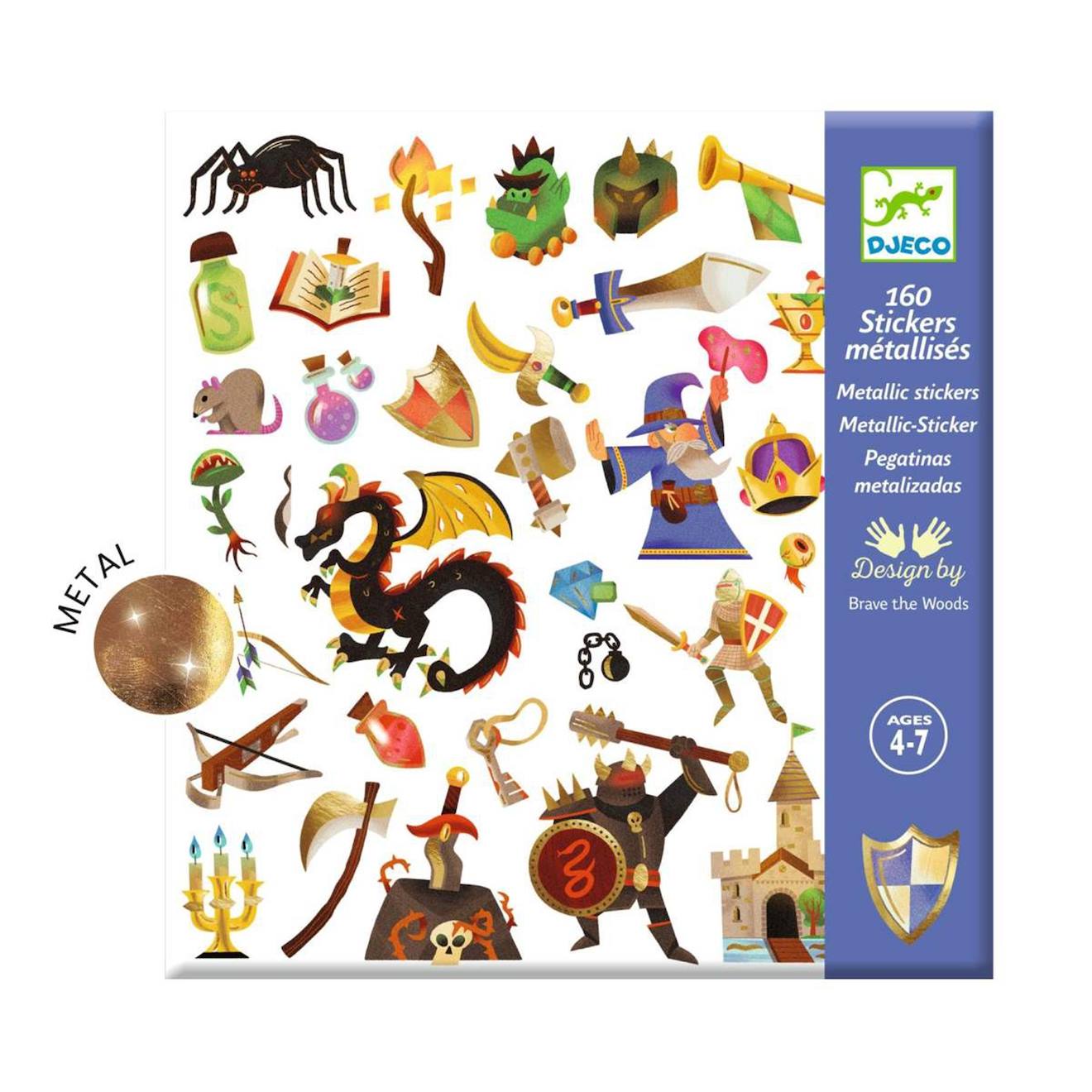 Stickers Médiéval Fantastique Multicolore