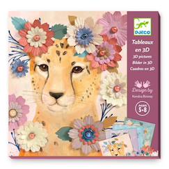 -Tableaux en 3d couronnes de fleurs