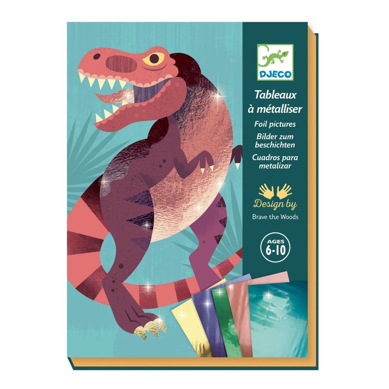 Tableaux À Metalliser Dinosaurs Multicolore