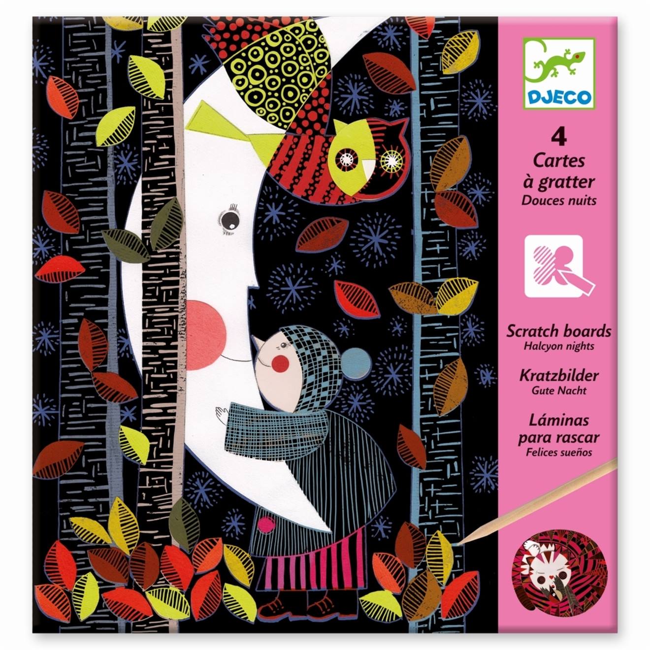 Cartes À Gratter Douces Nuits Multicolore