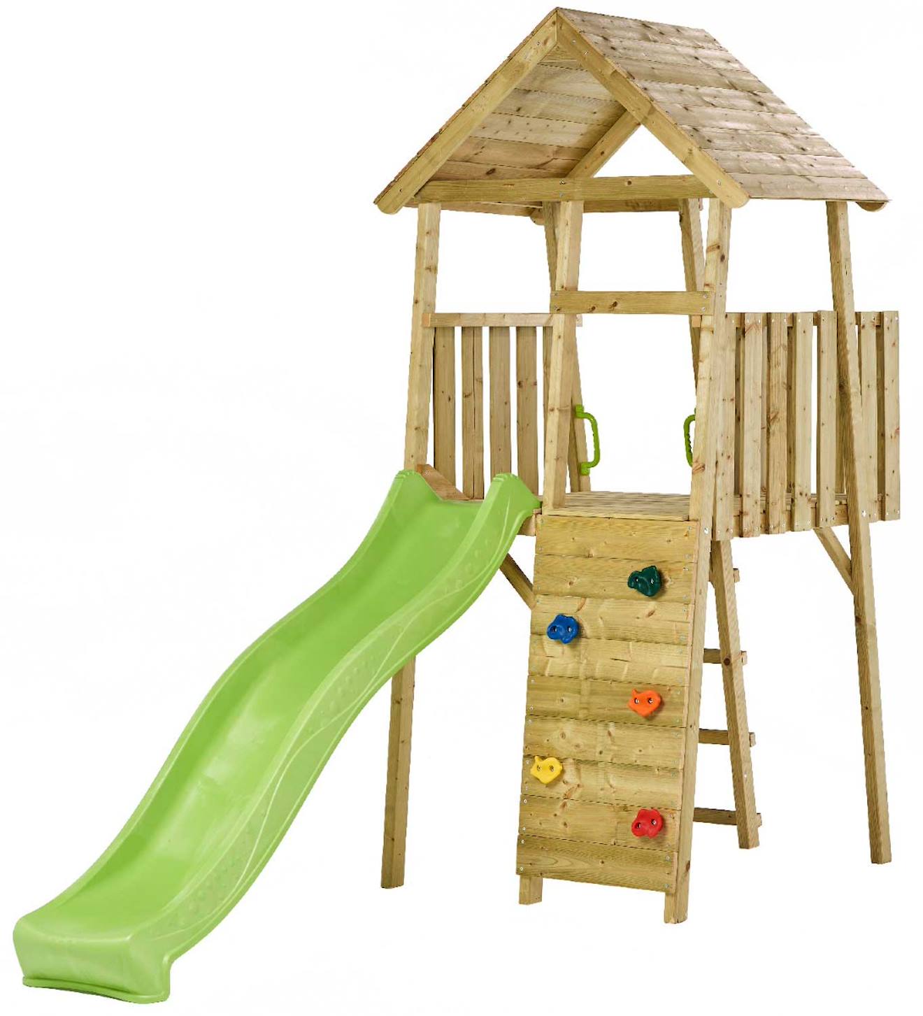 Tour De Jeux Bois : Toboggan, Escalade, Cabane Wiki Marron