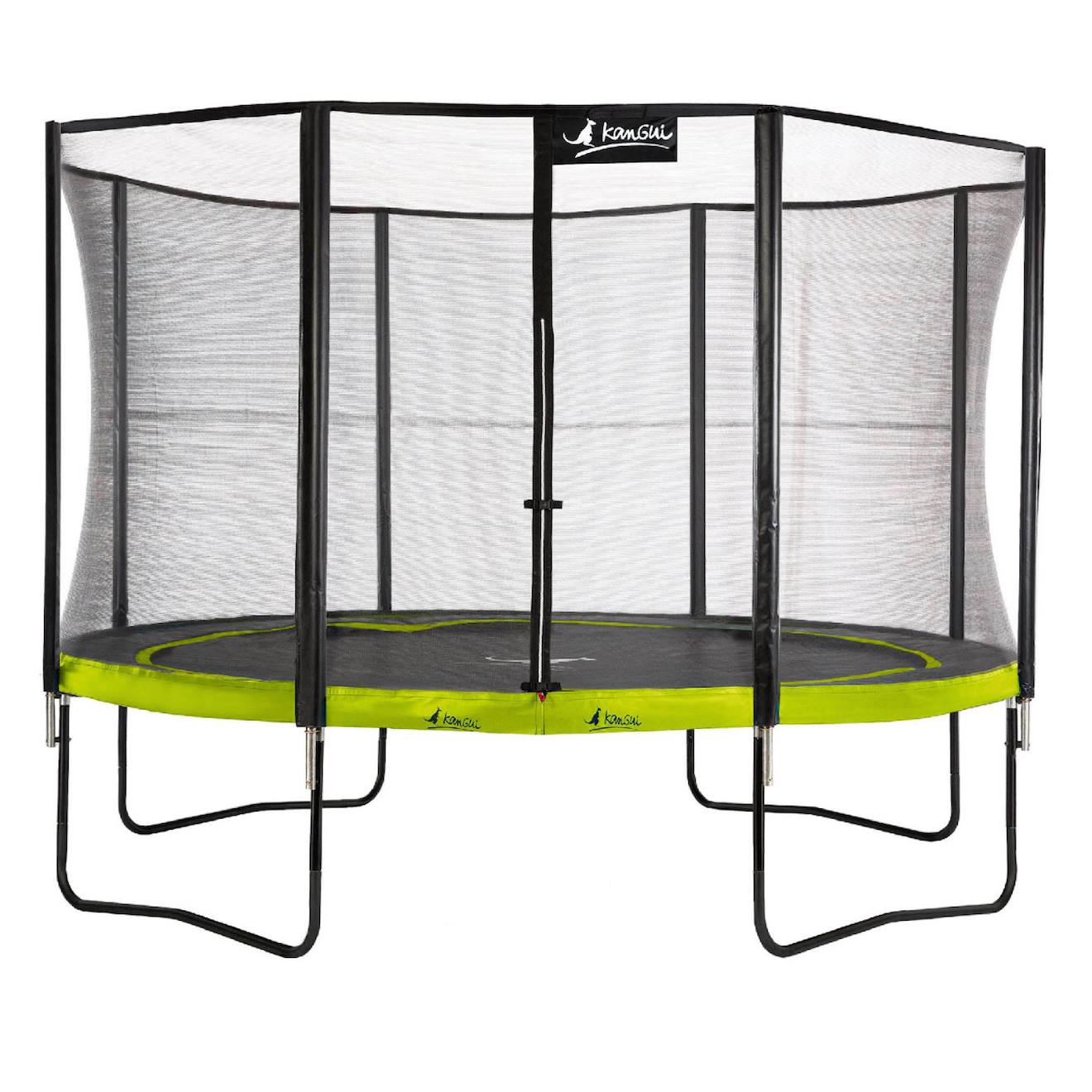 Trampoline De Jardin 365 Cm + Filet De Sécurité Punchi Vert 360 Vert