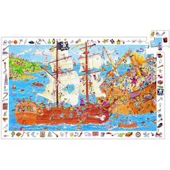 -Puzzle d'observation et poster - les pirates