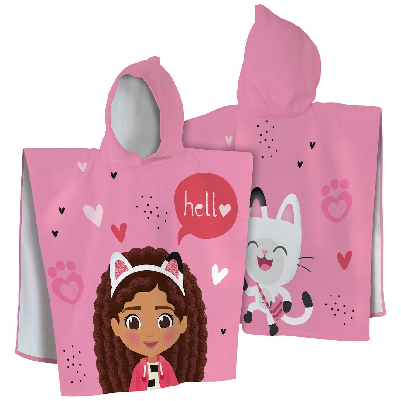 Cape De Bain Imprimée 100% Coton, Duo Rose