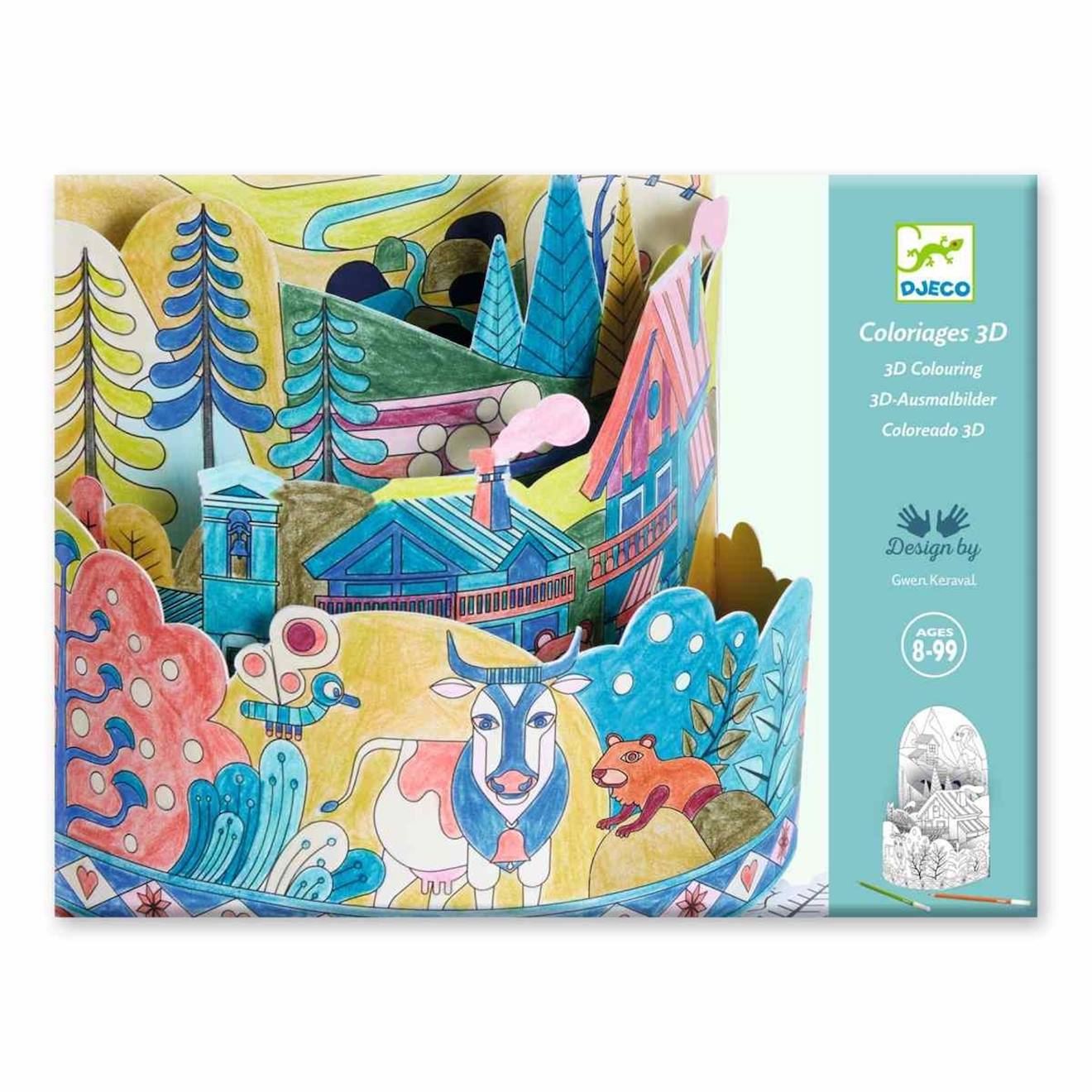 Coloriages 3d Montagnes Multicolore