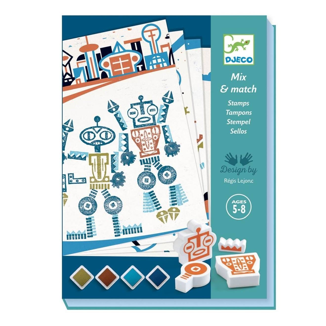 Mix Et Match Tampons Alien Robots Multicolore