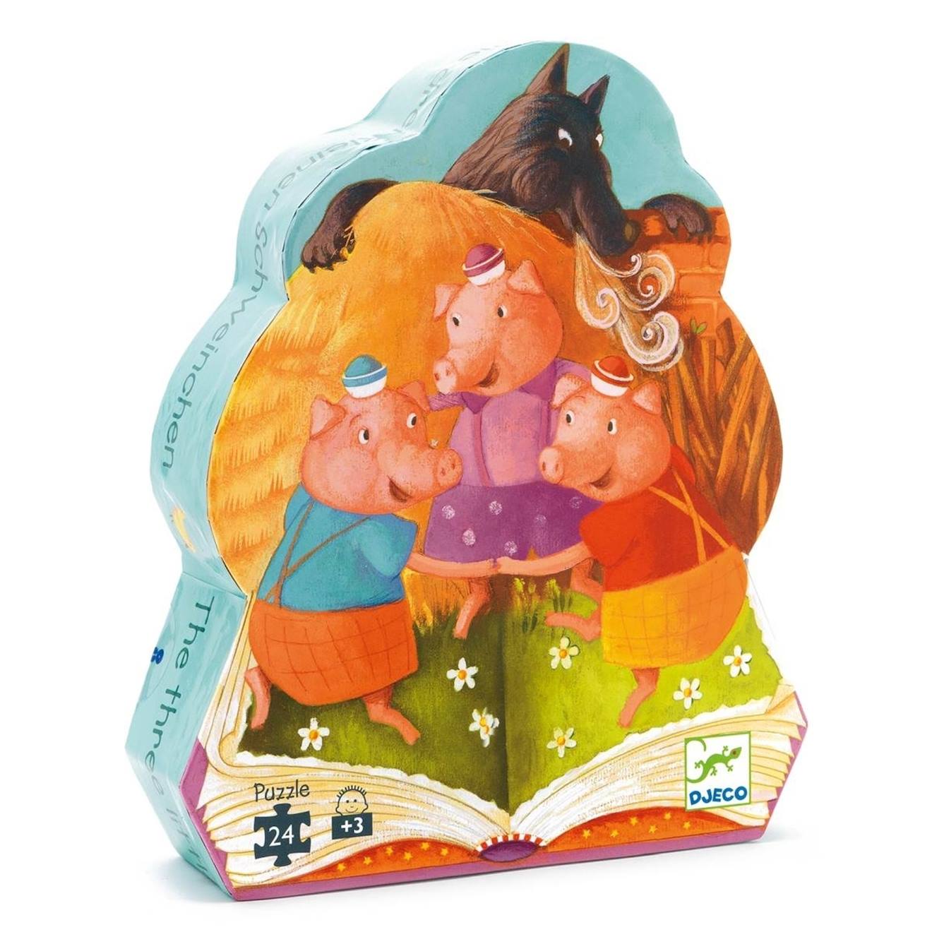 Puzzle Les 3 Petits Cochons 24 Pièces Multicolore