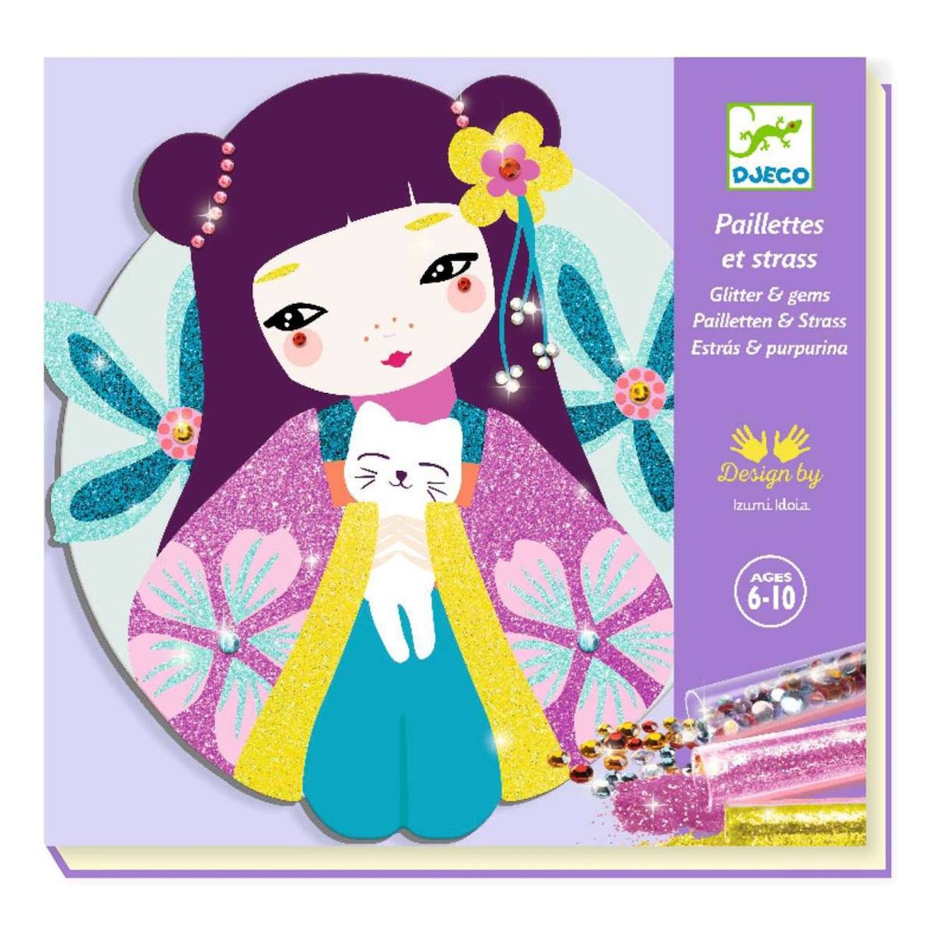 Tableau Paillettes Et Strass Onnanoko Multicolore