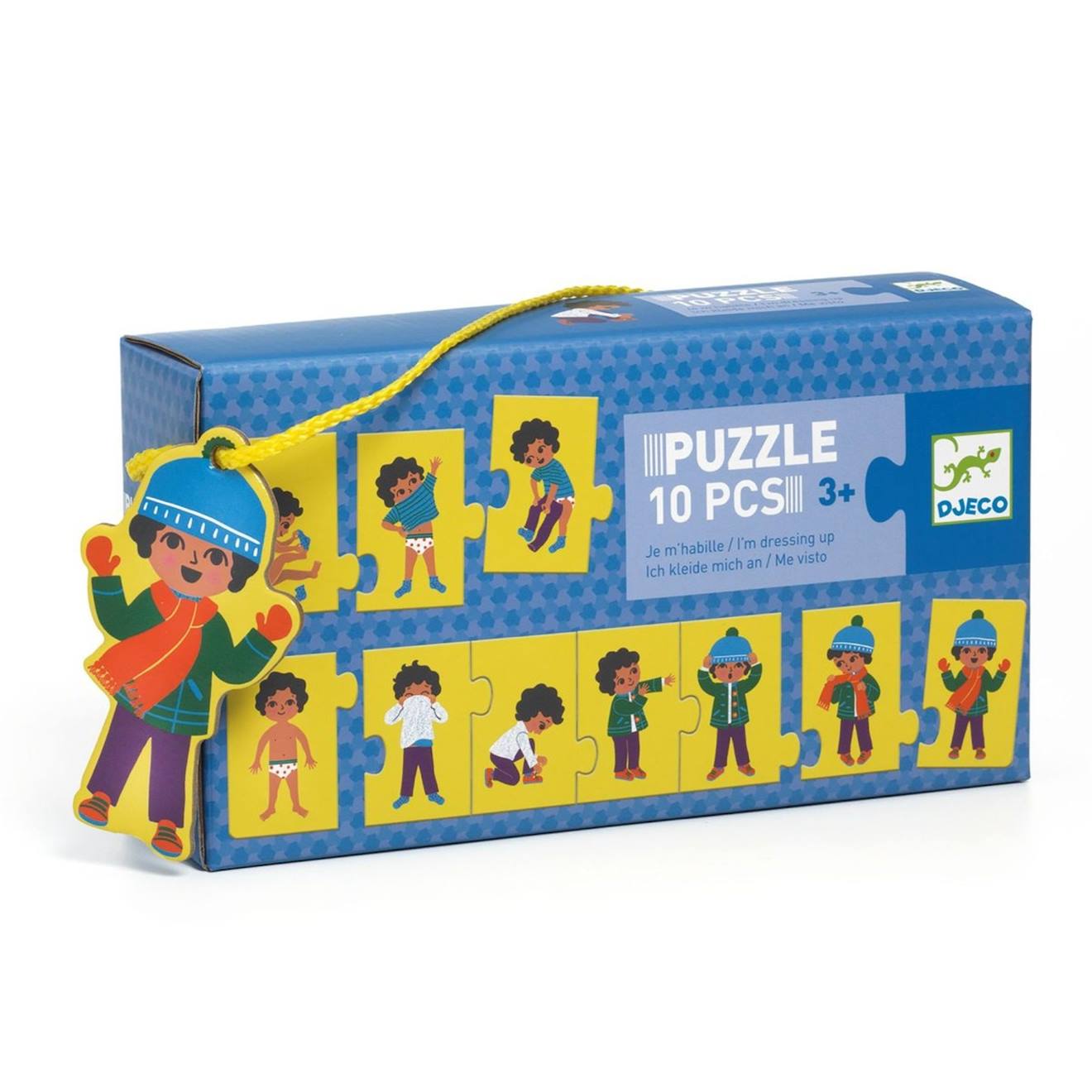 Puzzle Frise Je M'habille Jaune