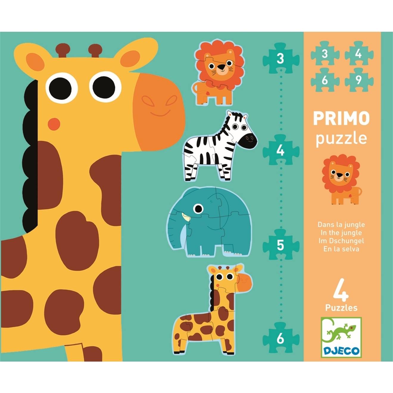 Primo Puzzle Dans La Jungle Multicolore