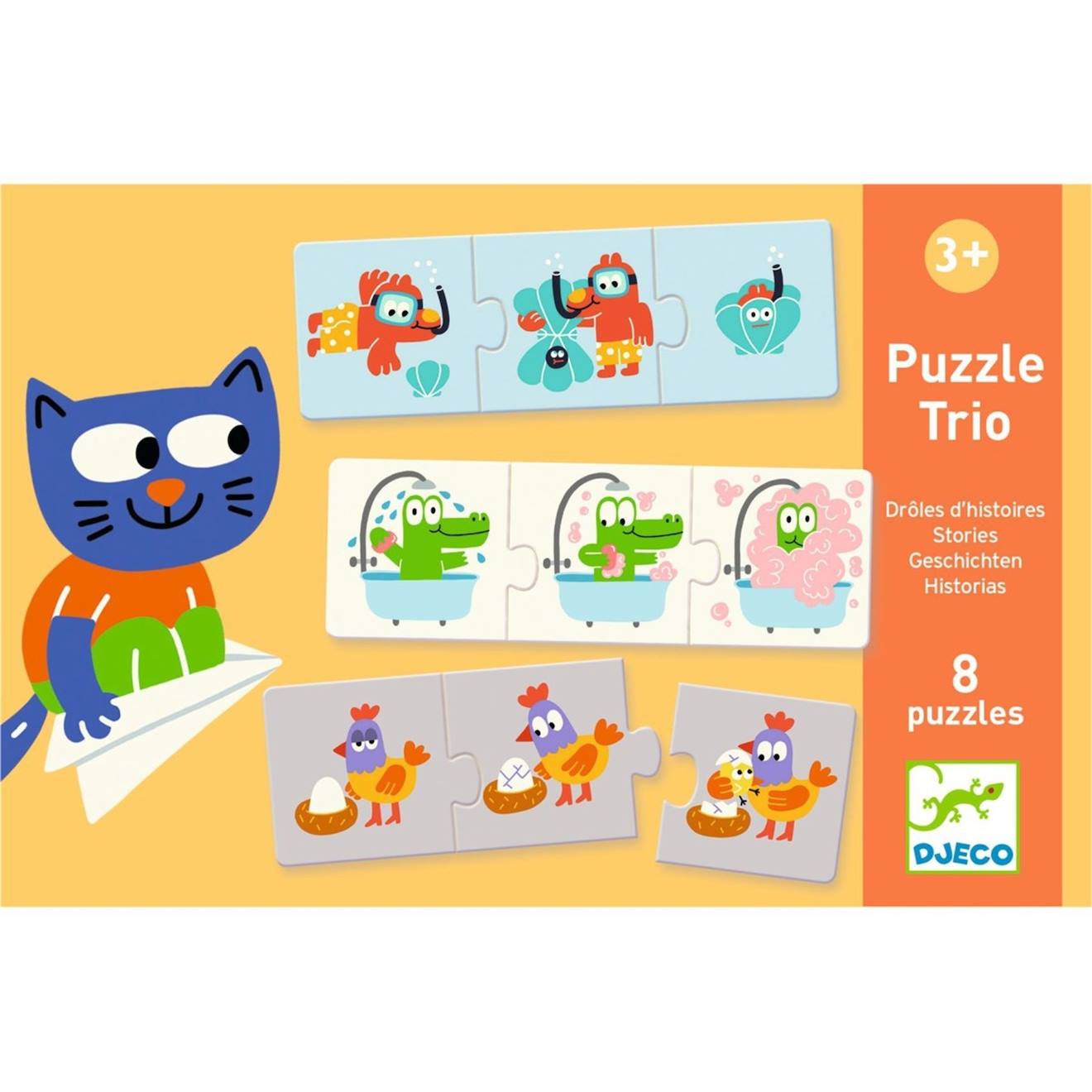 Puzzle Trio Drôles D'histoires Multicolore