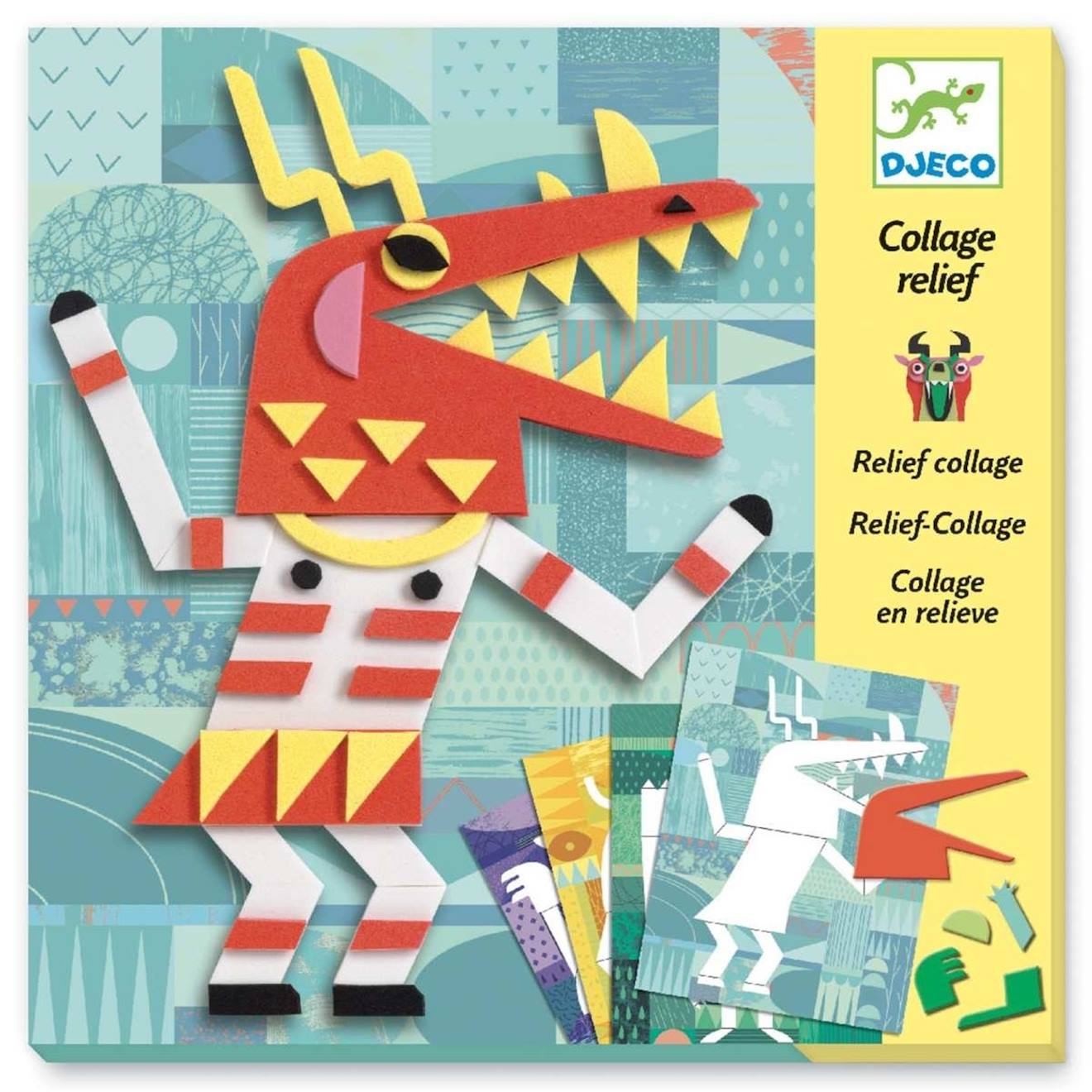 Monsters Gallery Collage Relief Multicolore