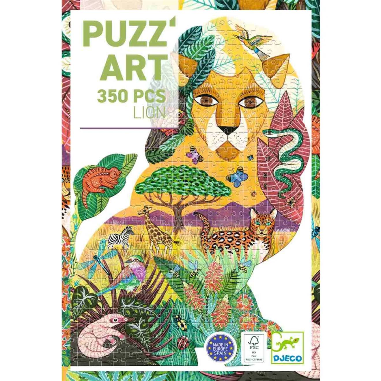 Puzz'art Lion Puzzle 350 Pièces Multicolore