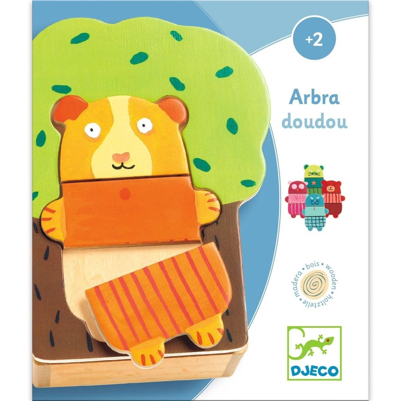 Puzzle Bois Arbra Doudou Multicolore