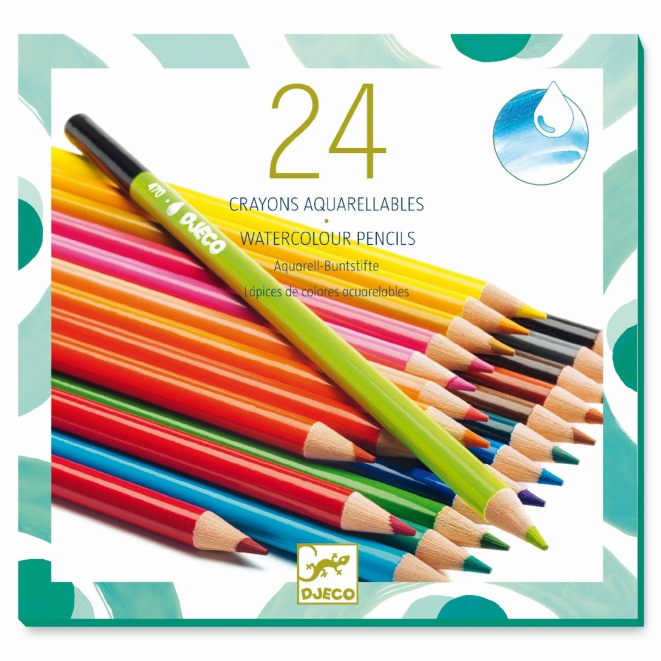 Couleurs 24 Crayons Aquarellables Multicolore