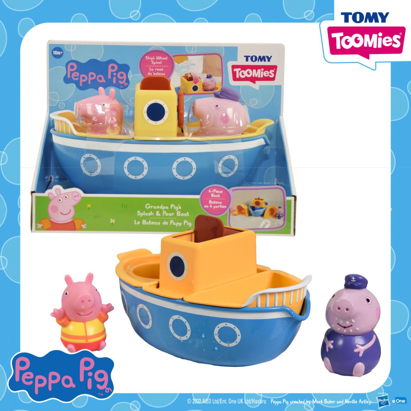 Jouet De Bain - Bateau De Papy Pig Multicolore