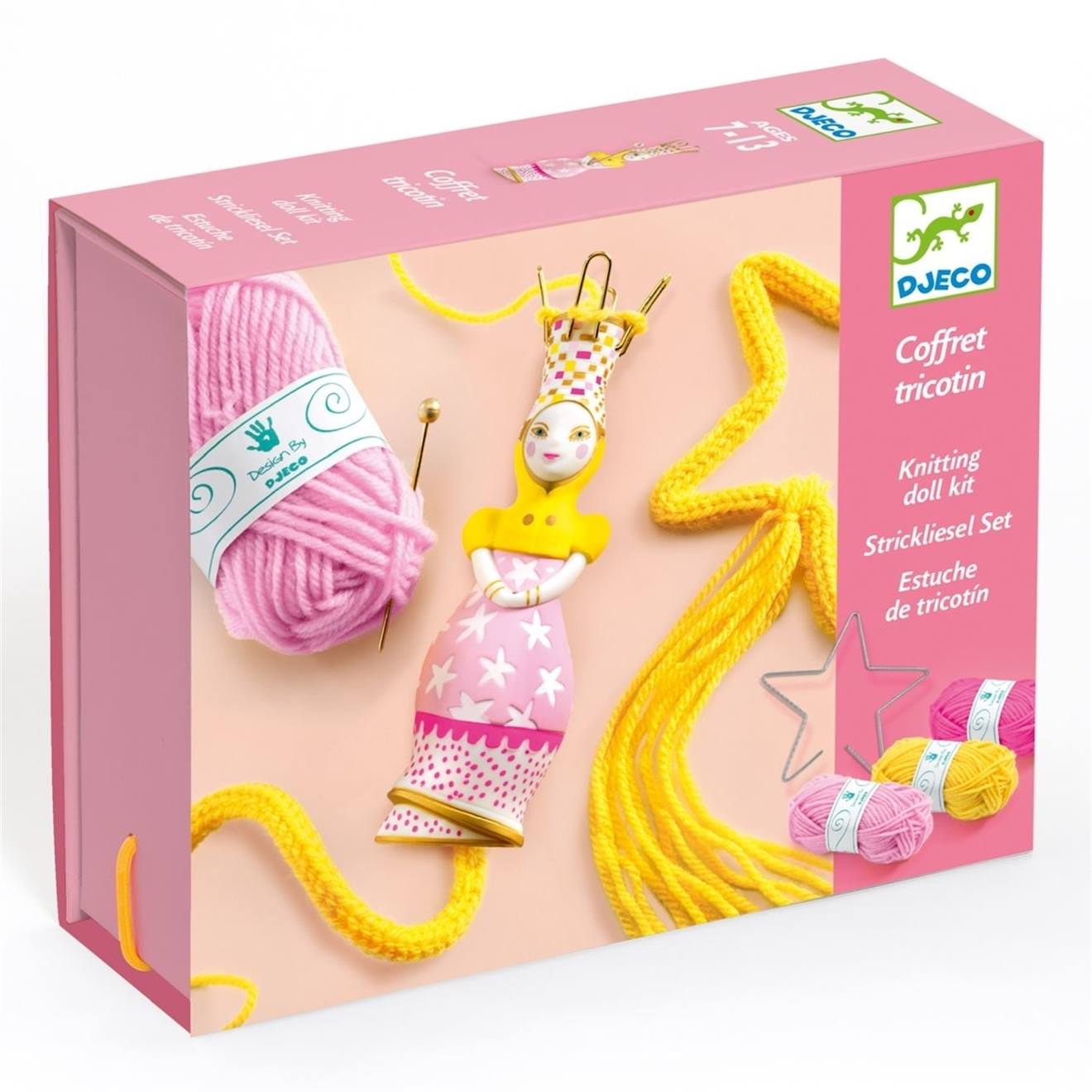 Djeco Coffret Tricotin Princesse Multicolore