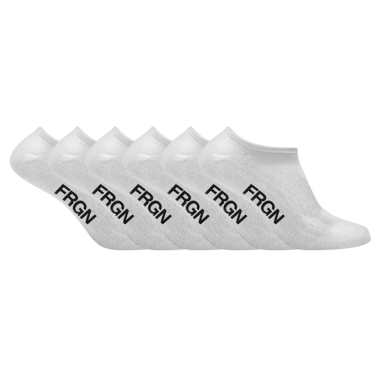 Lot De 6 Paires De Chaussettes Tiges Courtes Junior Freegun Blanc Blanc/noir