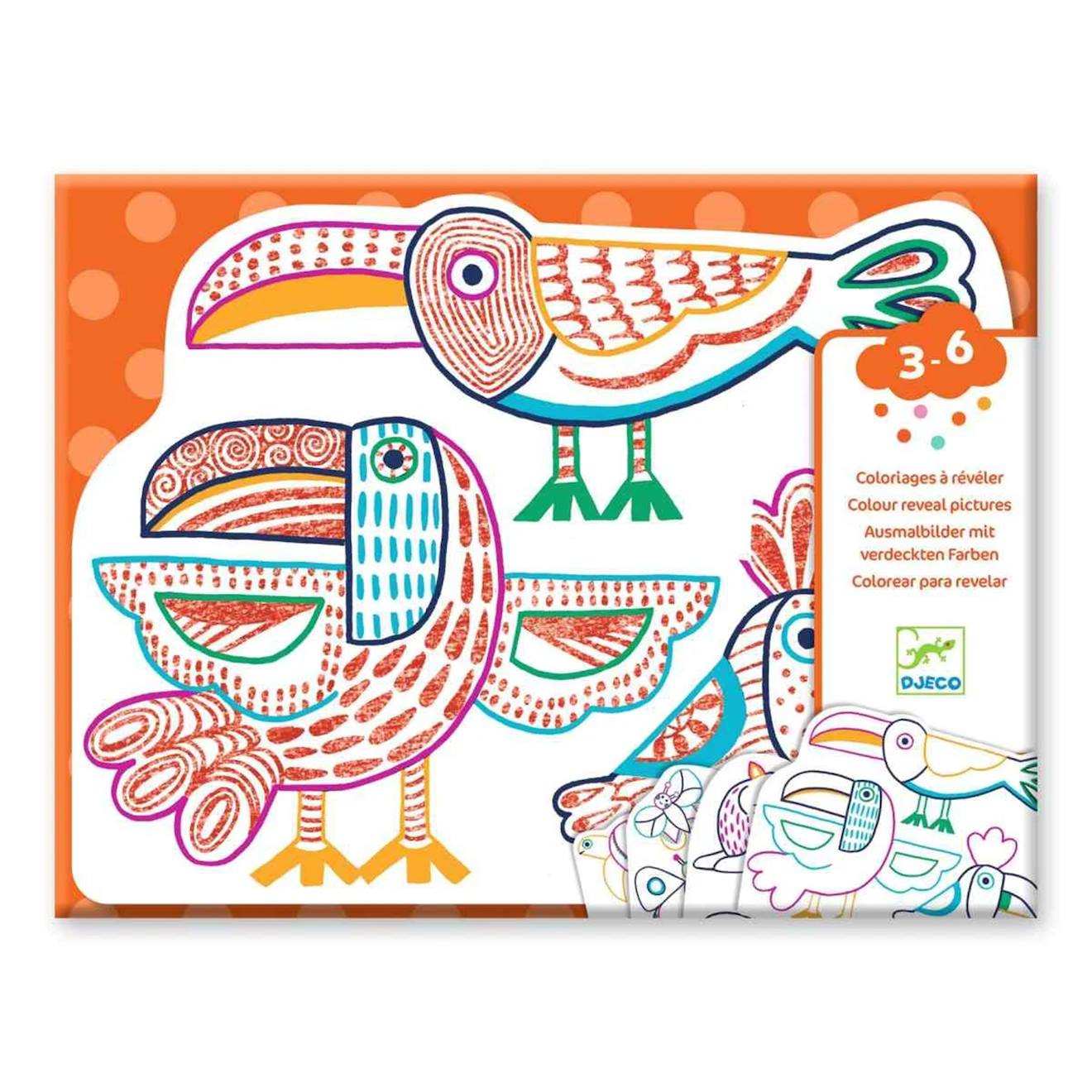Images À Colorier 3-6 : Familles Exotiques Multicolore