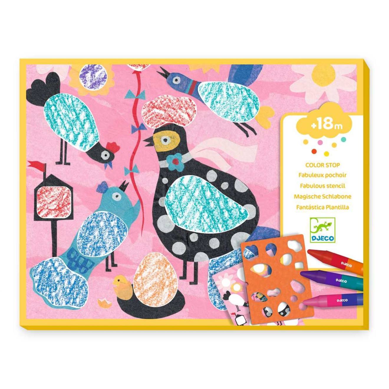Fabuleux Pochoirs Piou Piou & Co Multicolore