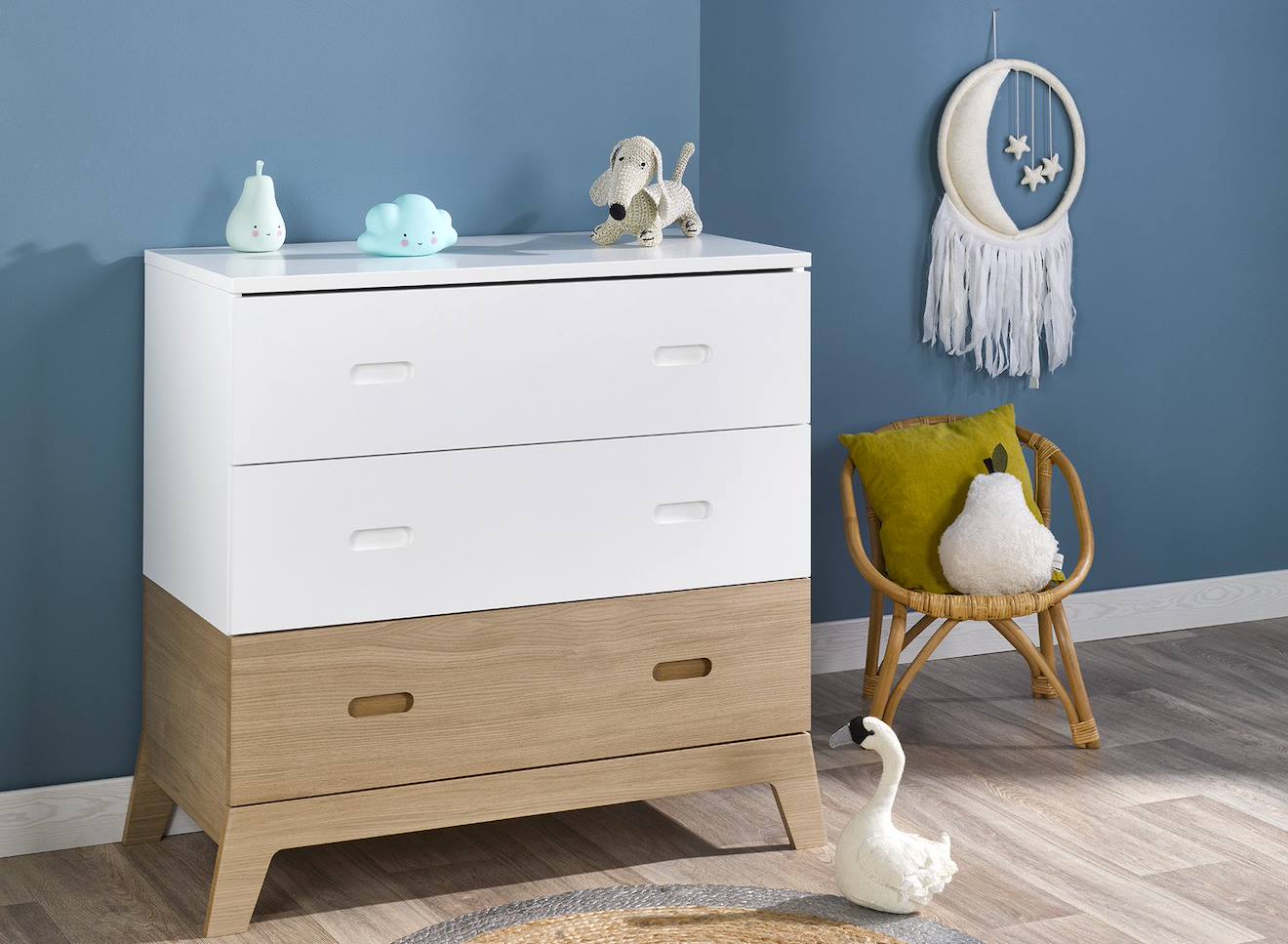 Commode Enfant Archipel Blanc & Chêne