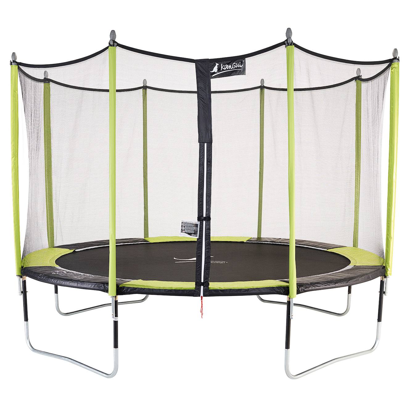 Trampoline De Jardin 426 Cm + Filet De Sécurité Jumpi Vert/noir 430 Vert