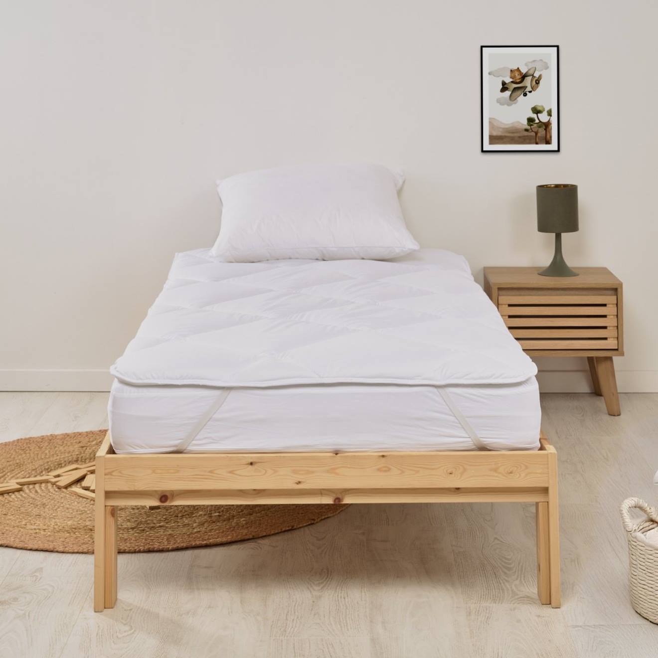 Surmatelas Respirant Moelleux Lavable À 95°c Blanc