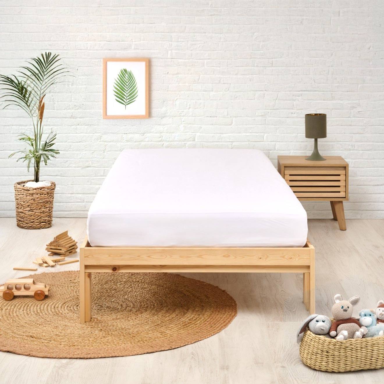 Alèse protège-matelas imperméable éponge blanc