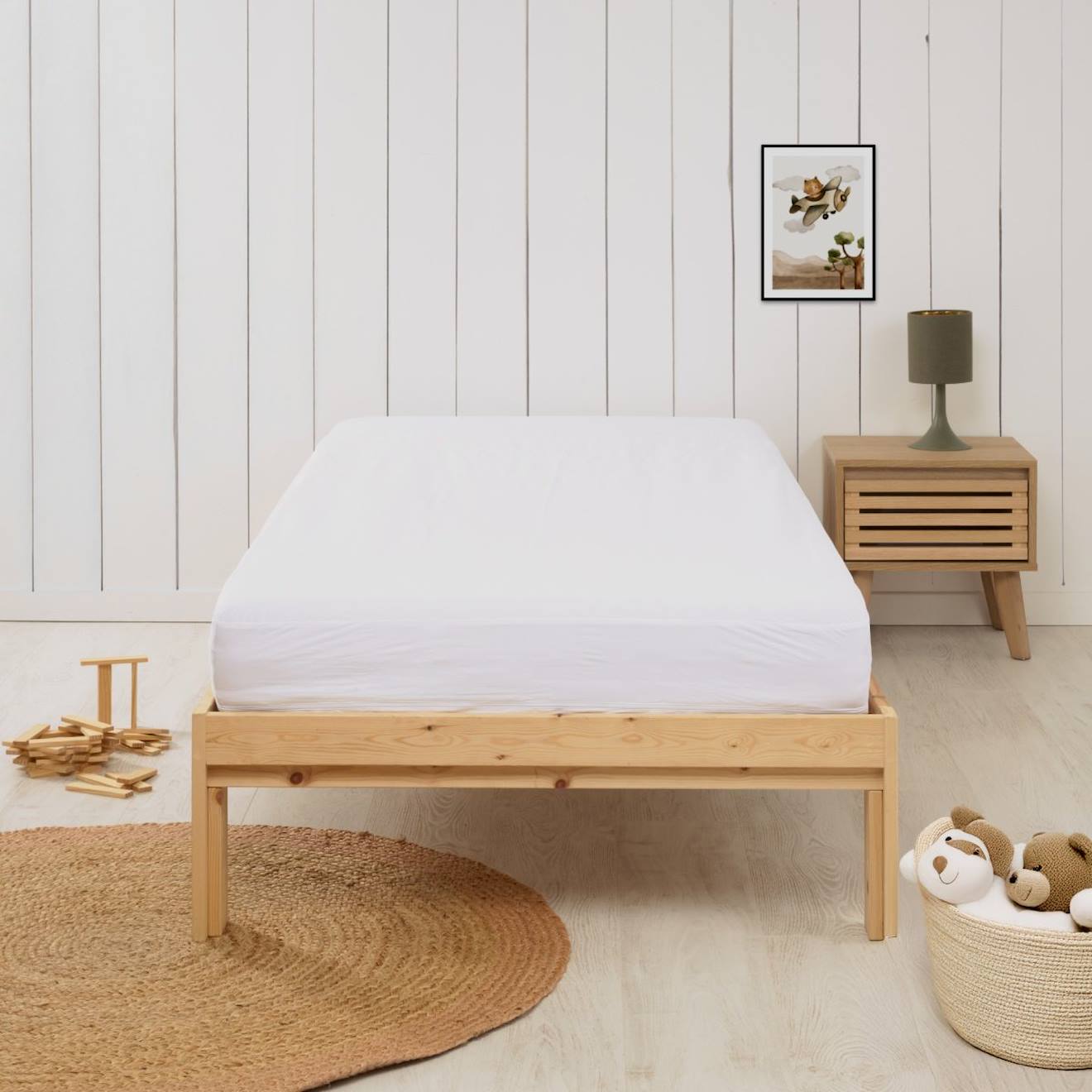 Housse Intégrale Matelas Anti-punaises De Lit Blanc