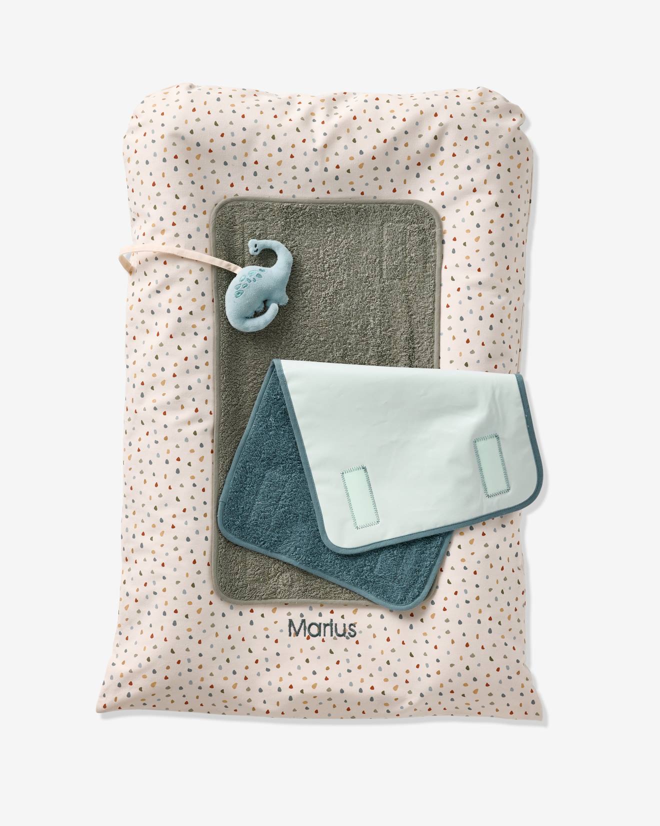 Matelas à langer et 2 tapis de change personnalisable MINISAURUS multicolore