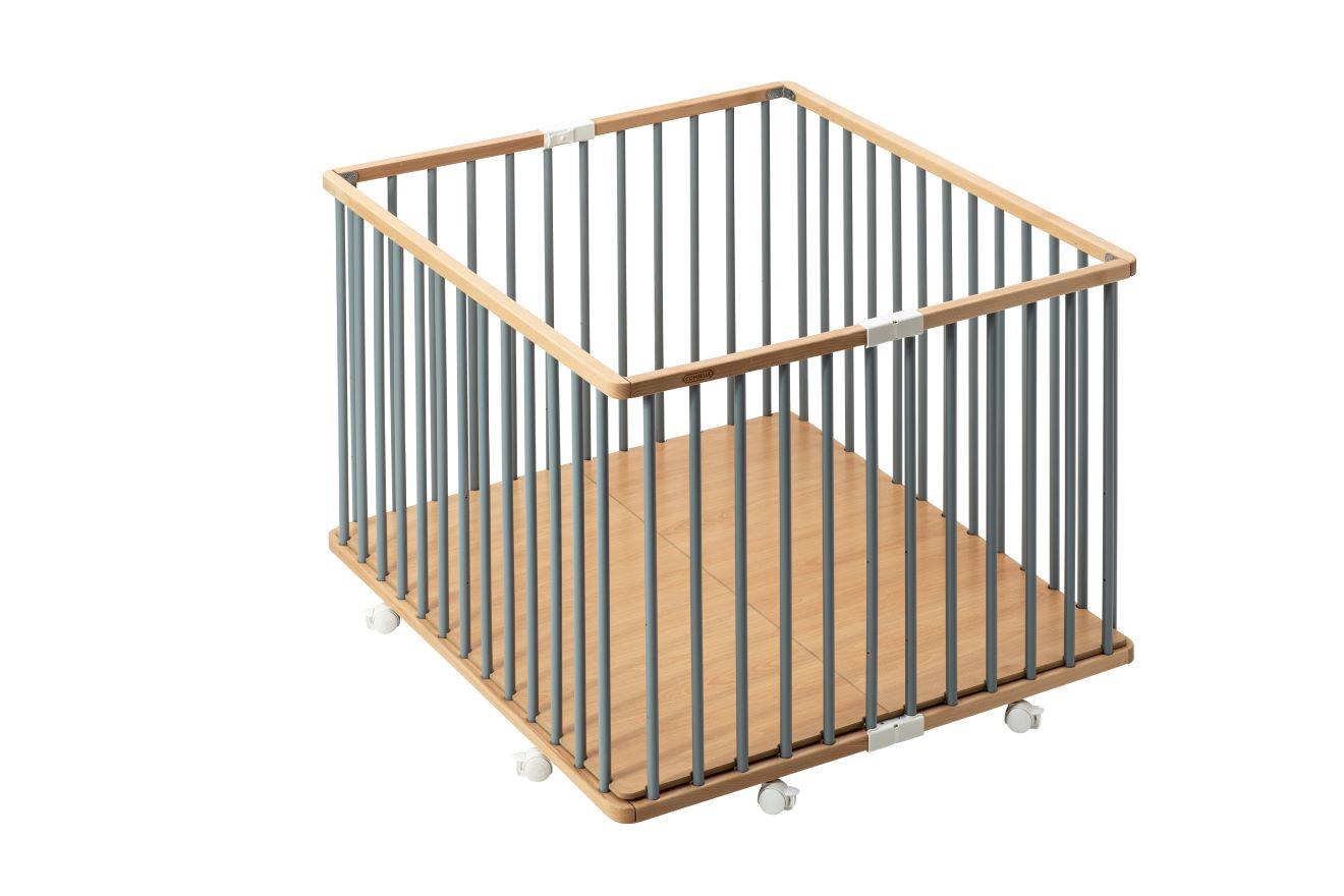 Parc Carré Gaby Bois Hybride Bleu Gris