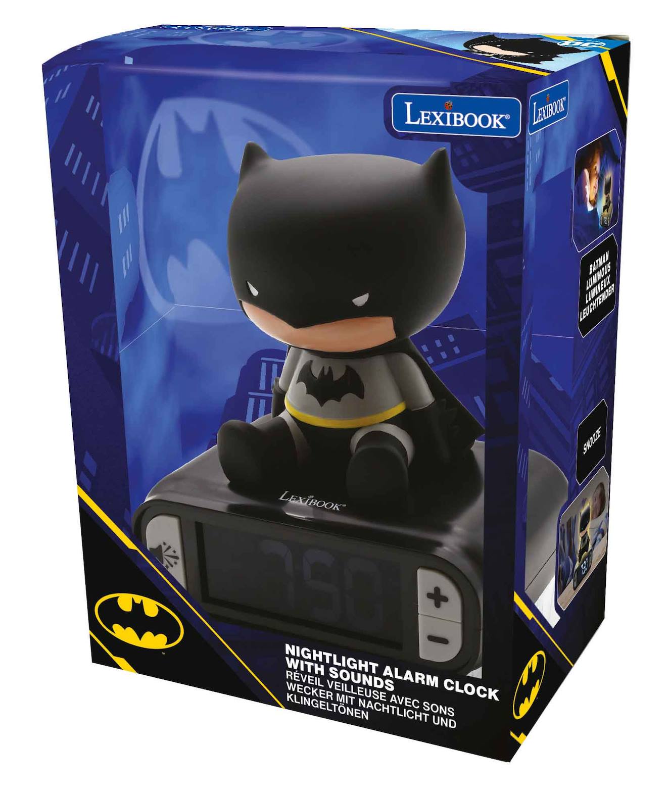 Réveil Avec Veilleuse Lumineuse Batman En 3d Multicolore