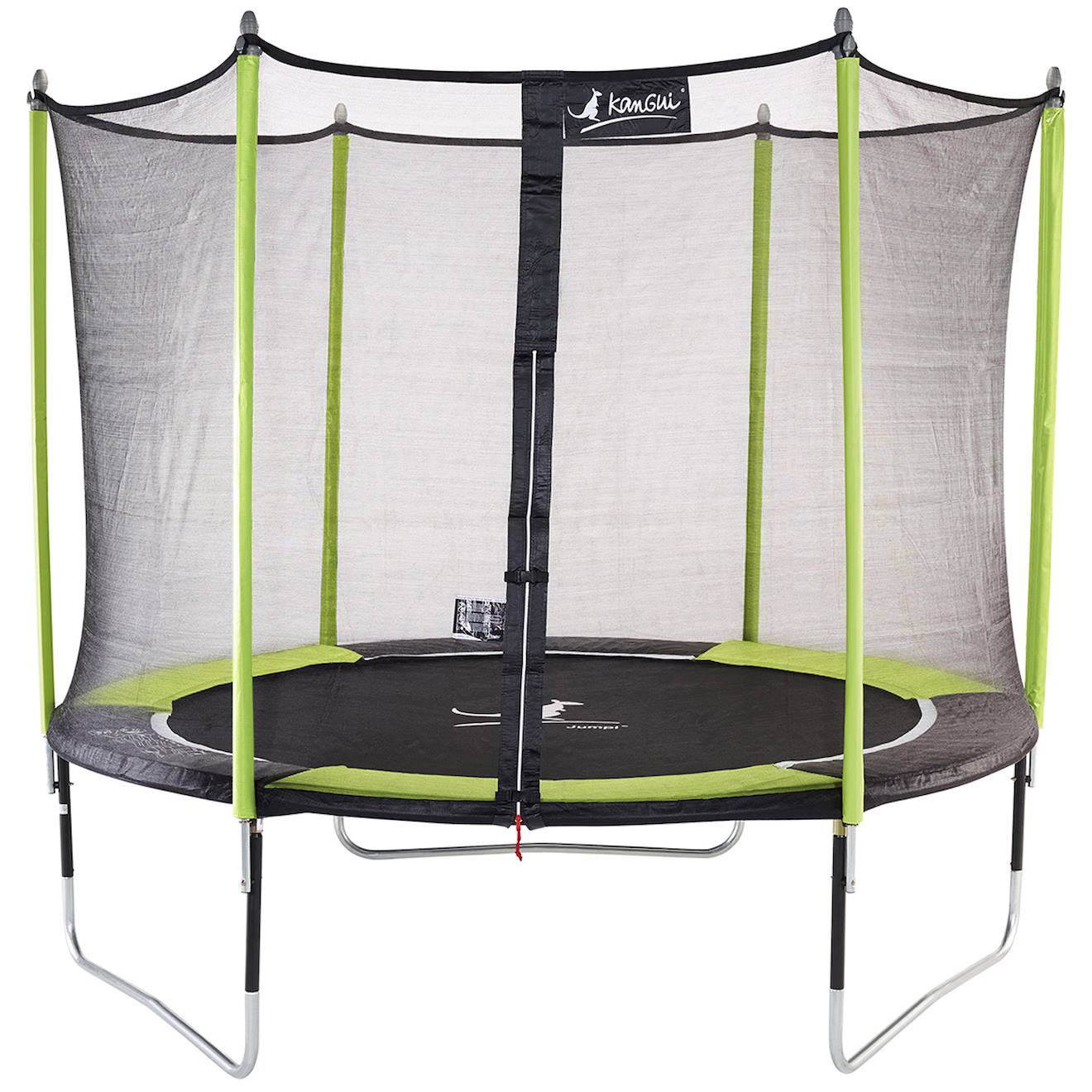 Trampoline De Jardin 305 Cm + Filet De Sécurité Jumpi Vert/noir 300 Vert