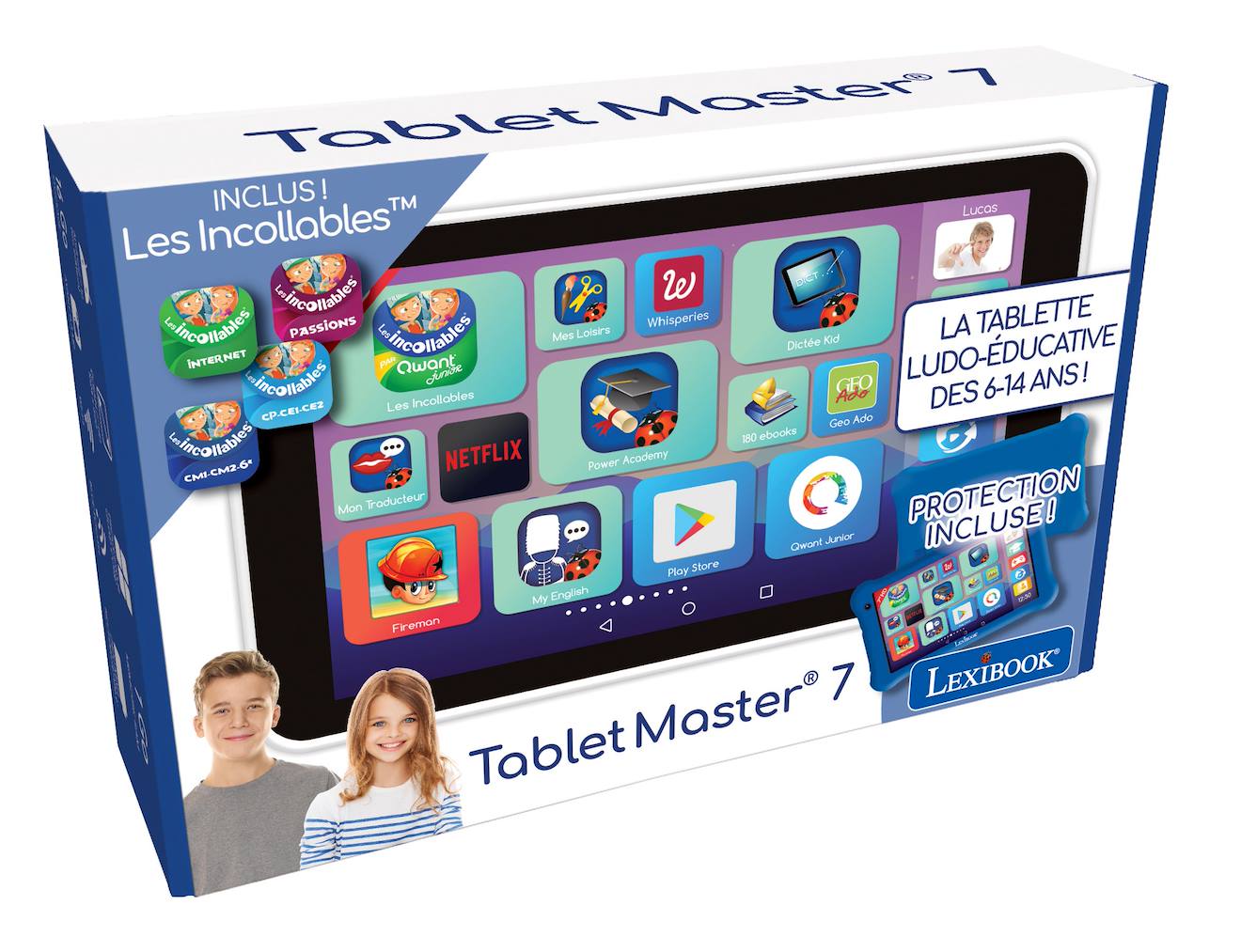 Lexitab Master 7 La Tablette Ludo-éducative Pour Les 6-14 Avec Contrôle Parental Et Coque En Silicone (version Fr) Multicolore