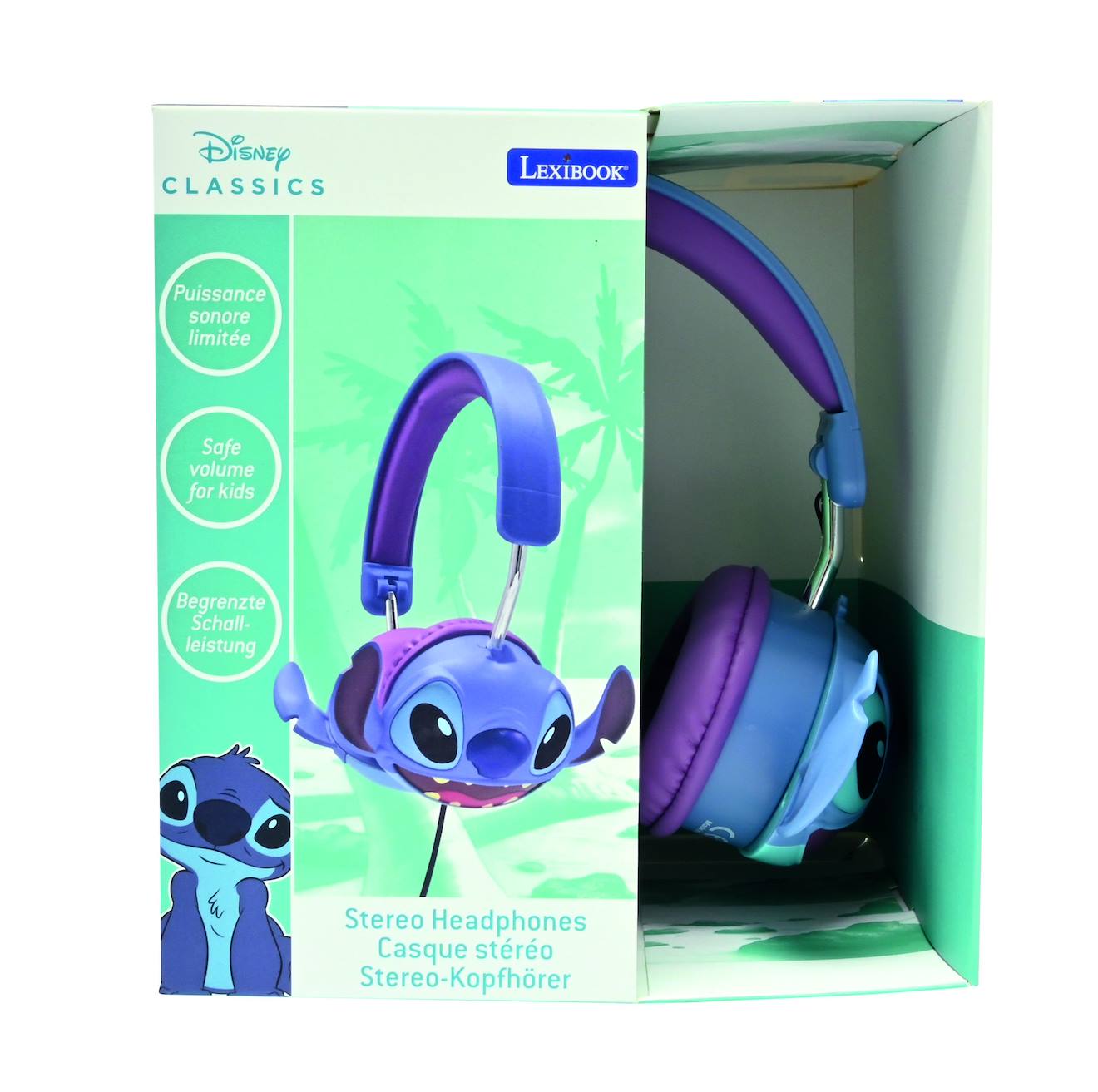 Casque Stéréo Filaire Pliable Stitch Avec Limitation De Volume D'écoute Multicolore