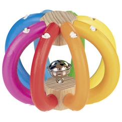 Hochet flexible en bois arc-en-ciel  - vertbaudet enfant