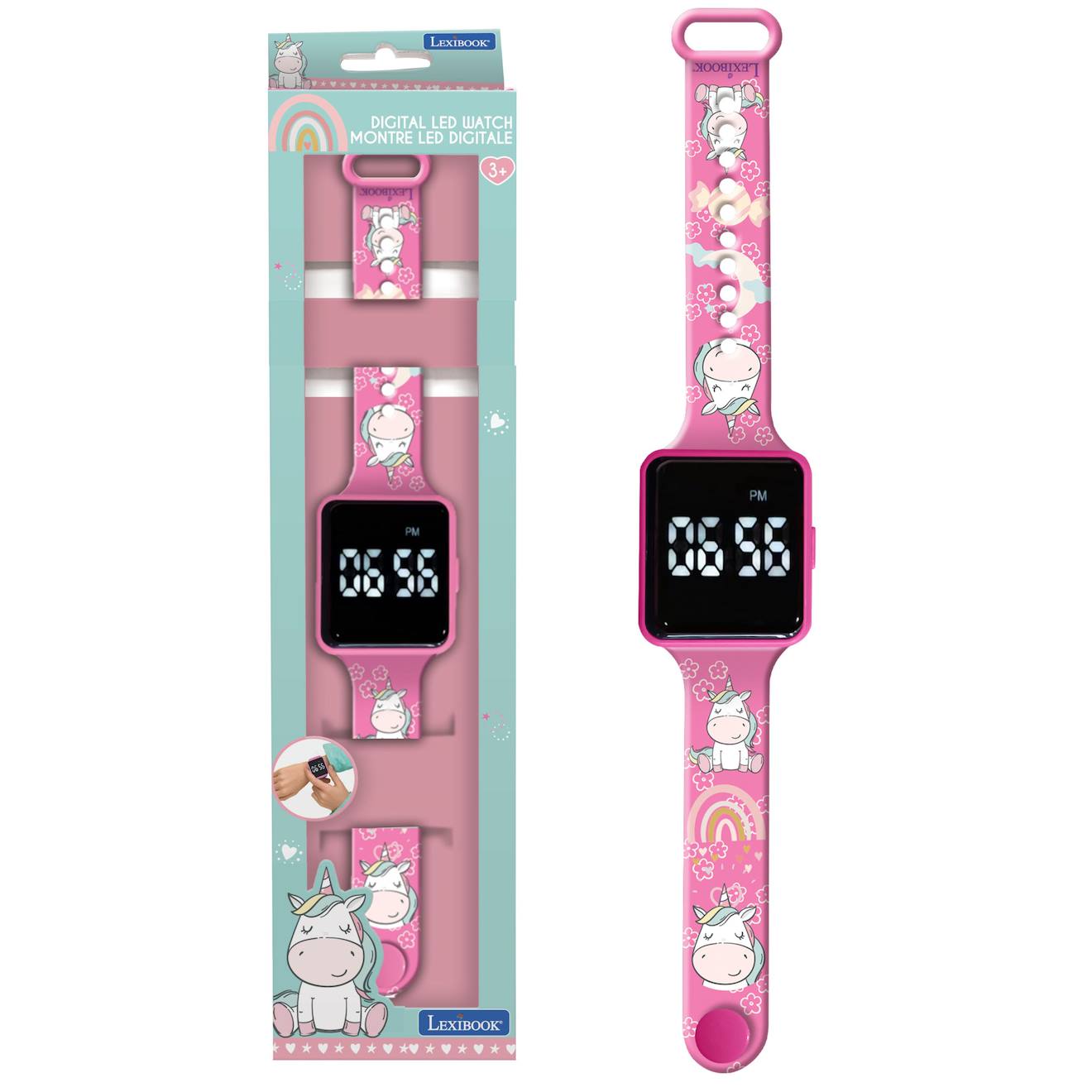 Montre Digitale Led Licorne Multicolore