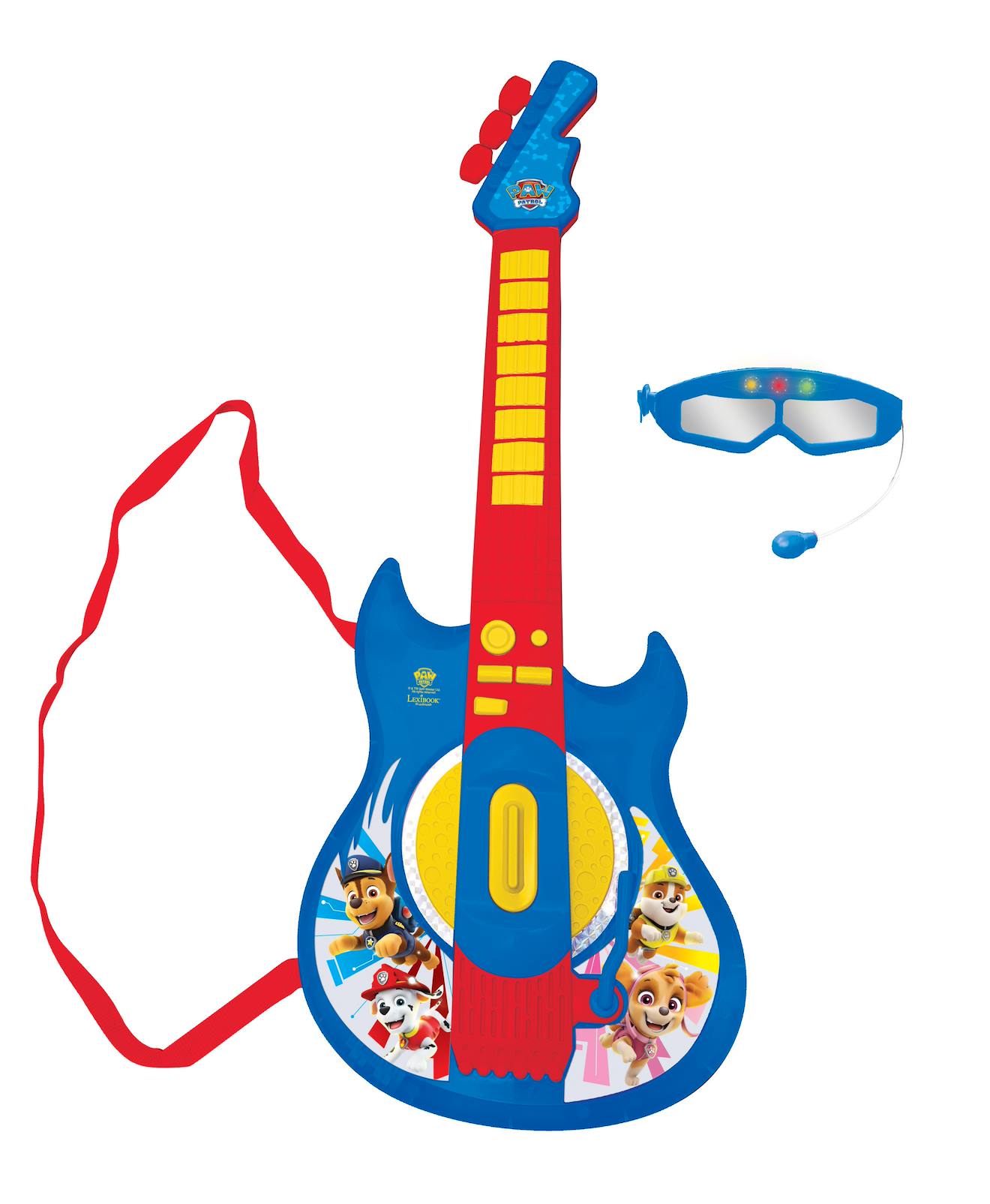 Guitare Électronique Lumineuse Avec Lunettes Et Micro Pat’patrouille Bleu
