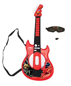 Jouet-Guitare électronique lumineuse avec lunettes et micro miraculous