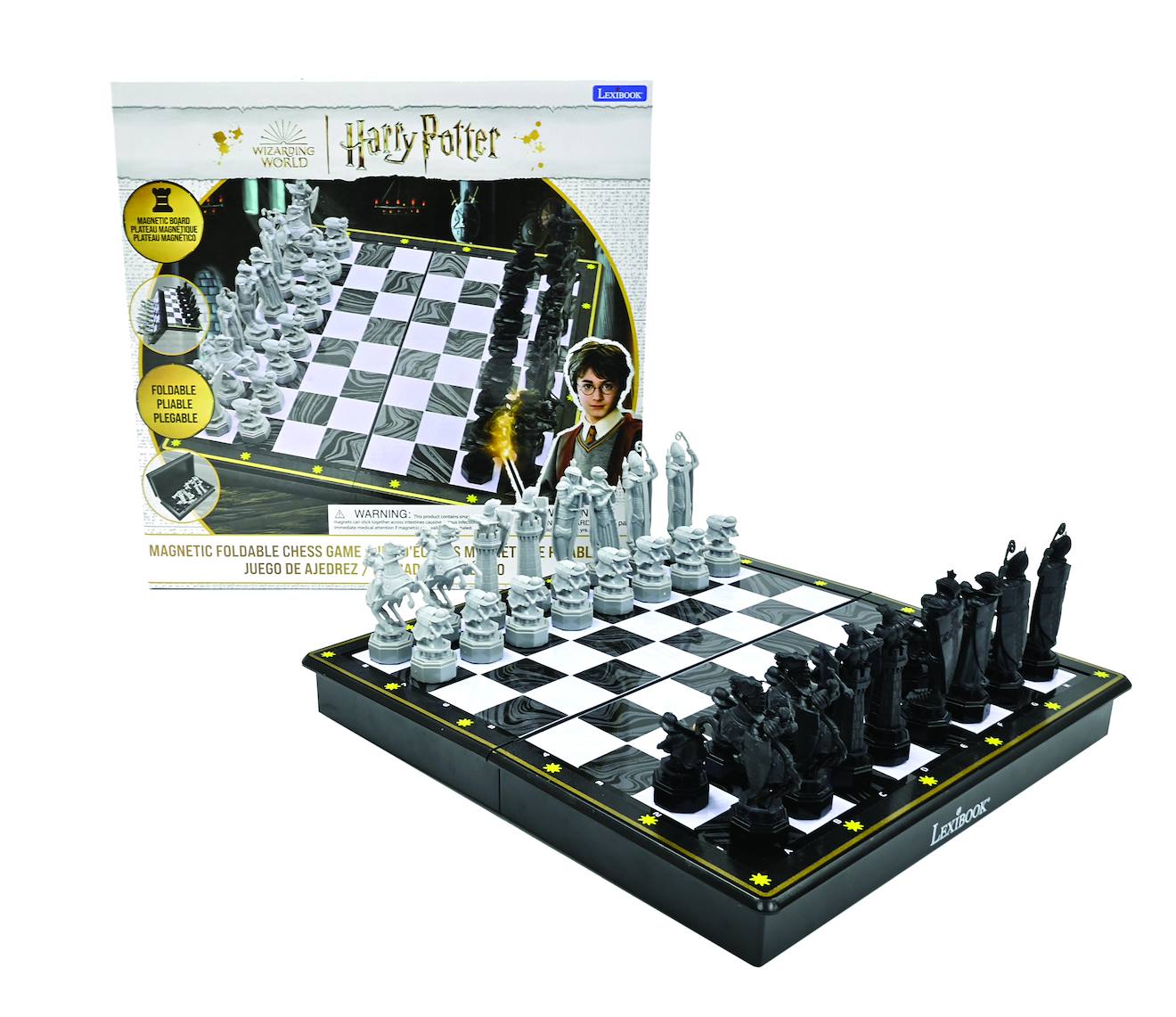 Jeu D’échecs Harry Potter Magnétique Pliable Noir