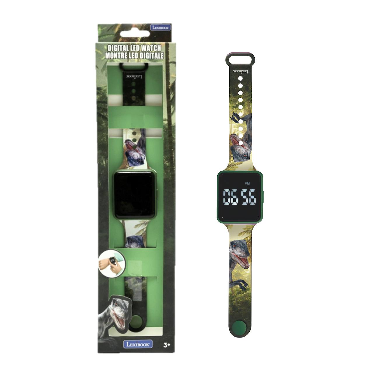 Montre Digitale Led Dinosaure Multicolore
