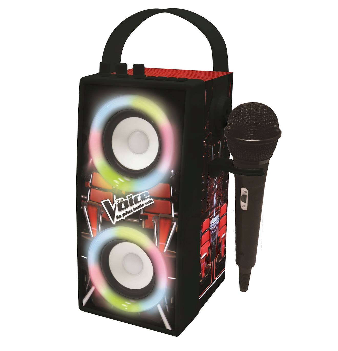 Enceinte Bluetooth Portable Avec Micro Et Effets Lumineux The Voice Multicolore